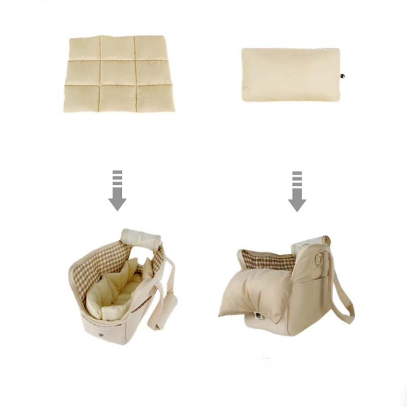 Pet Carrier Tote Bag, Cat & Dog Travel Bag with Bed Pillow, Mat & Shoulder Strap