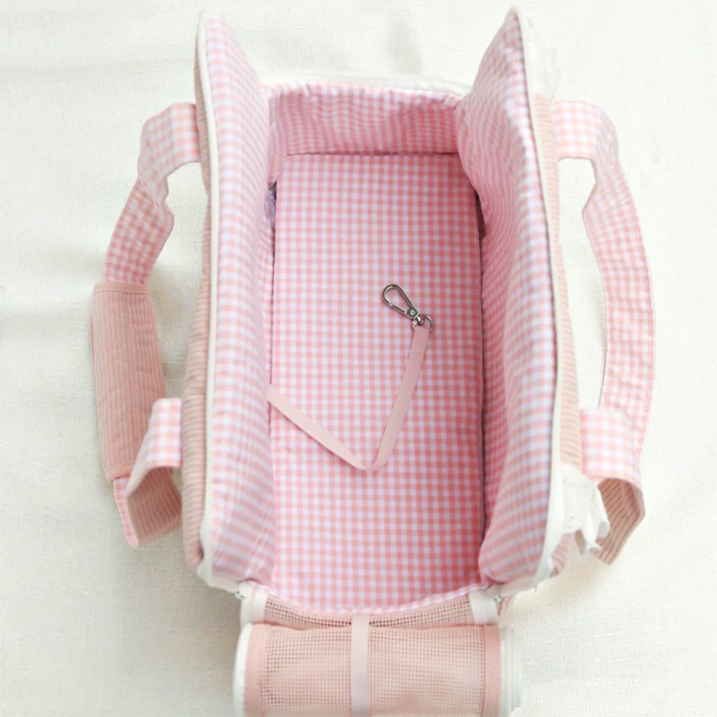 Cute Lace Trim Pet Carrier Tote Bag for Small Dogs & Cats