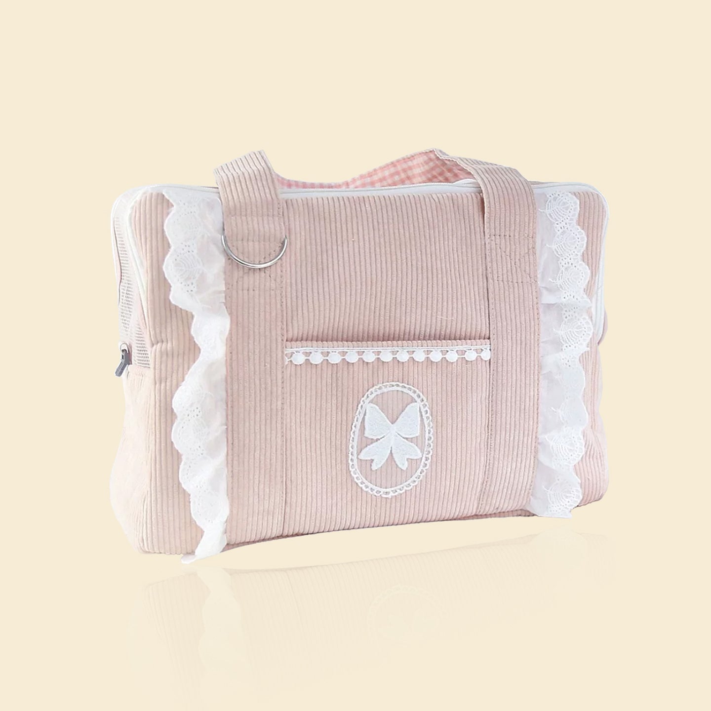 Cute Lace Trim Pet Carrier Tote Bag for Small Dogs & Cats